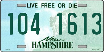 NH license plate 1041613