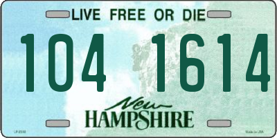 NH license plate 1041614