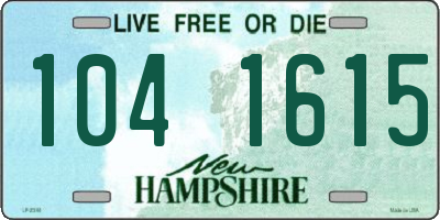 NH license plate 1041615