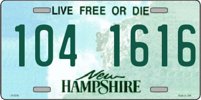 NH license plate 1041616