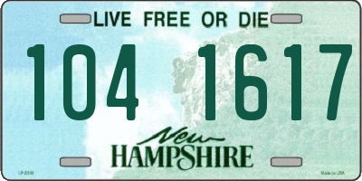 NH license plate 1041617