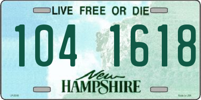 NH license plate 1041618