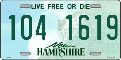 NH license plate 1041619