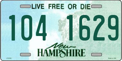 NH license plate 1041629