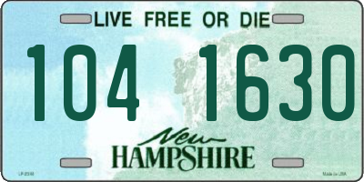 NH license plate 1041630