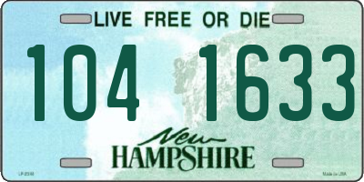 NH license plate 1041633