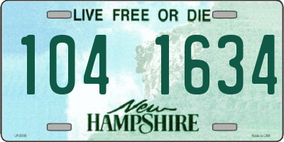 NH license plate 1041634