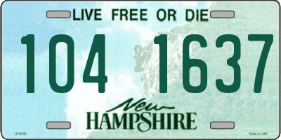 NH license plate 1041637