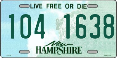 NH license plate 1041638
