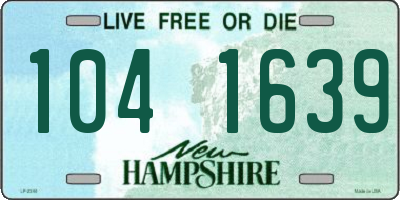 NH license plate 1041639