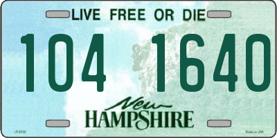 NH license plate 1041640