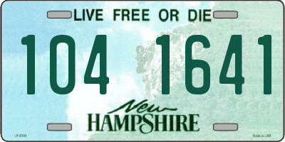 NH license plate 1041641