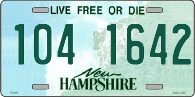 NH license plate 1041642