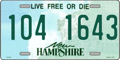 NH license plate 1041643