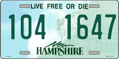 NH license plate 1041647
