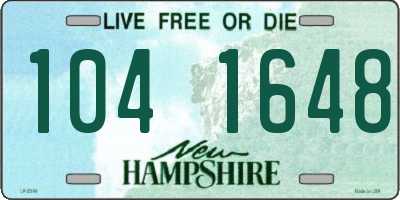 NH license plate 1041648