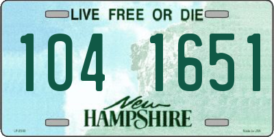 NH license plate 1041651
