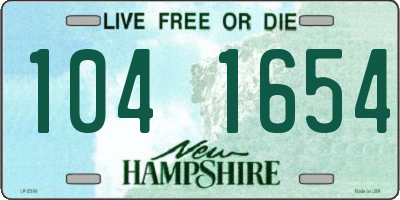 NH license plate 1041654
