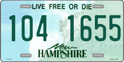 NH license plate 1041655