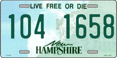 NH license plate 1041658