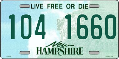 NH license plate 1041660