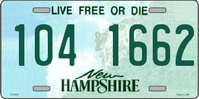 NH license plate 1041662