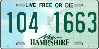 NH license plate 1041663
