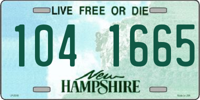 NH license plate 1041665