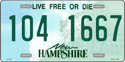 NH license plate 1041667