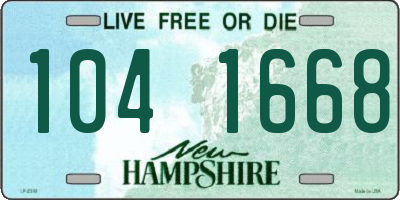 NH license plate 1041668