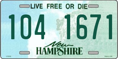 NH license plate 1041671