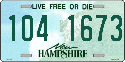 NH license plate 1041673
