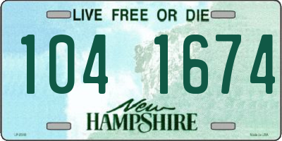 NH license plate 1041674