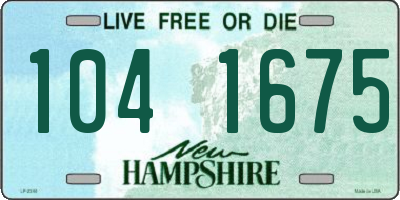 NH license plate 1041675