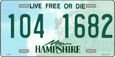 NH license plate 1041682