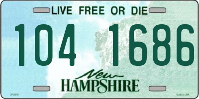 NH license plate 1041686