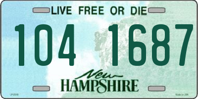 NH license plate 1041687