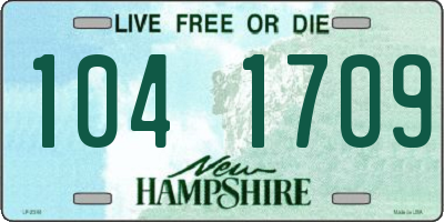 NH license plate 1041709