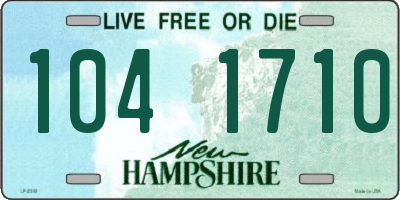 NH license plate 1041710