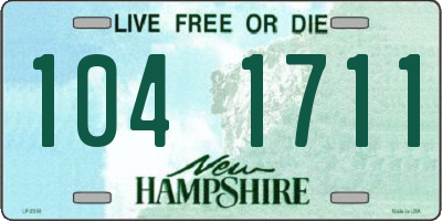 NH license plate 1041711