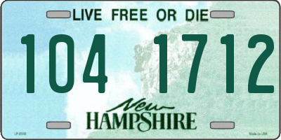 NH license plate 1041712