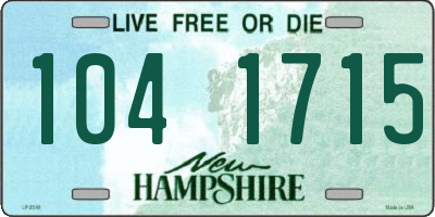 NH license plate 1041715