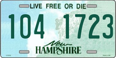 NH license plate 1041723