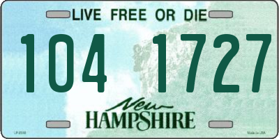 NH license plate 1041727