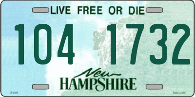 NH license plate 1041732