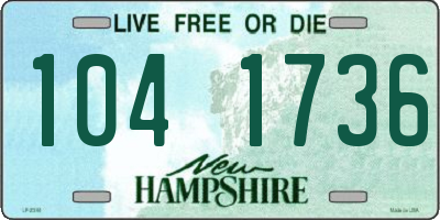 NH license plate 1041736