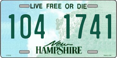 NH license plate 1041741