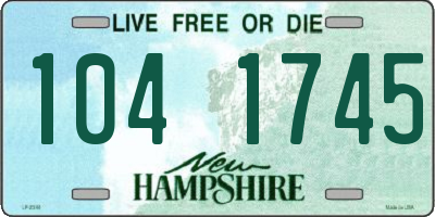 NH license plate 1041745
