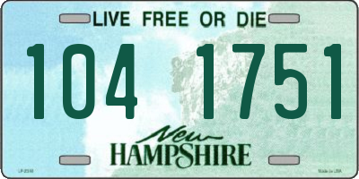 NH license plate 1041751
