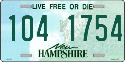NH license plate 1041754